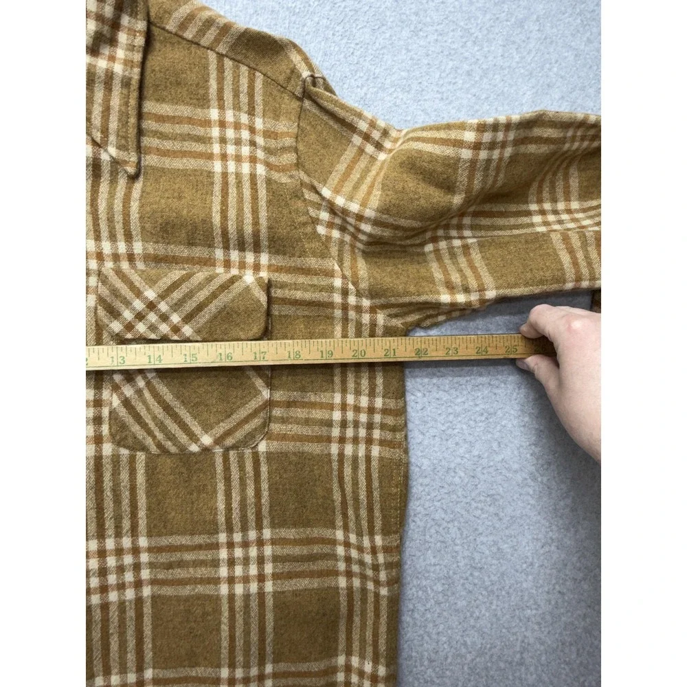 Vintage Cranbrook‎ Jacket Mens Medium Brown Plaid Wool Quilted Lined Workwear